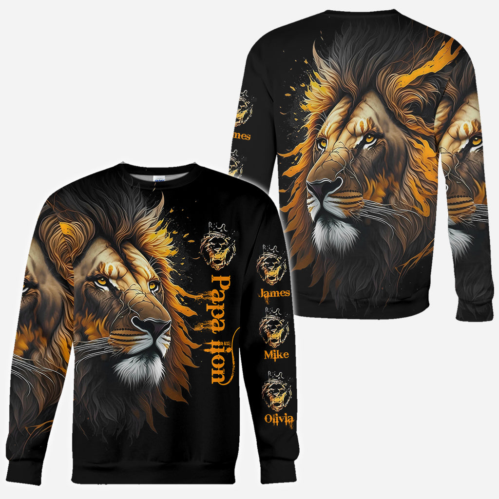 Papa Lion - Personalized Father All Over Shirt