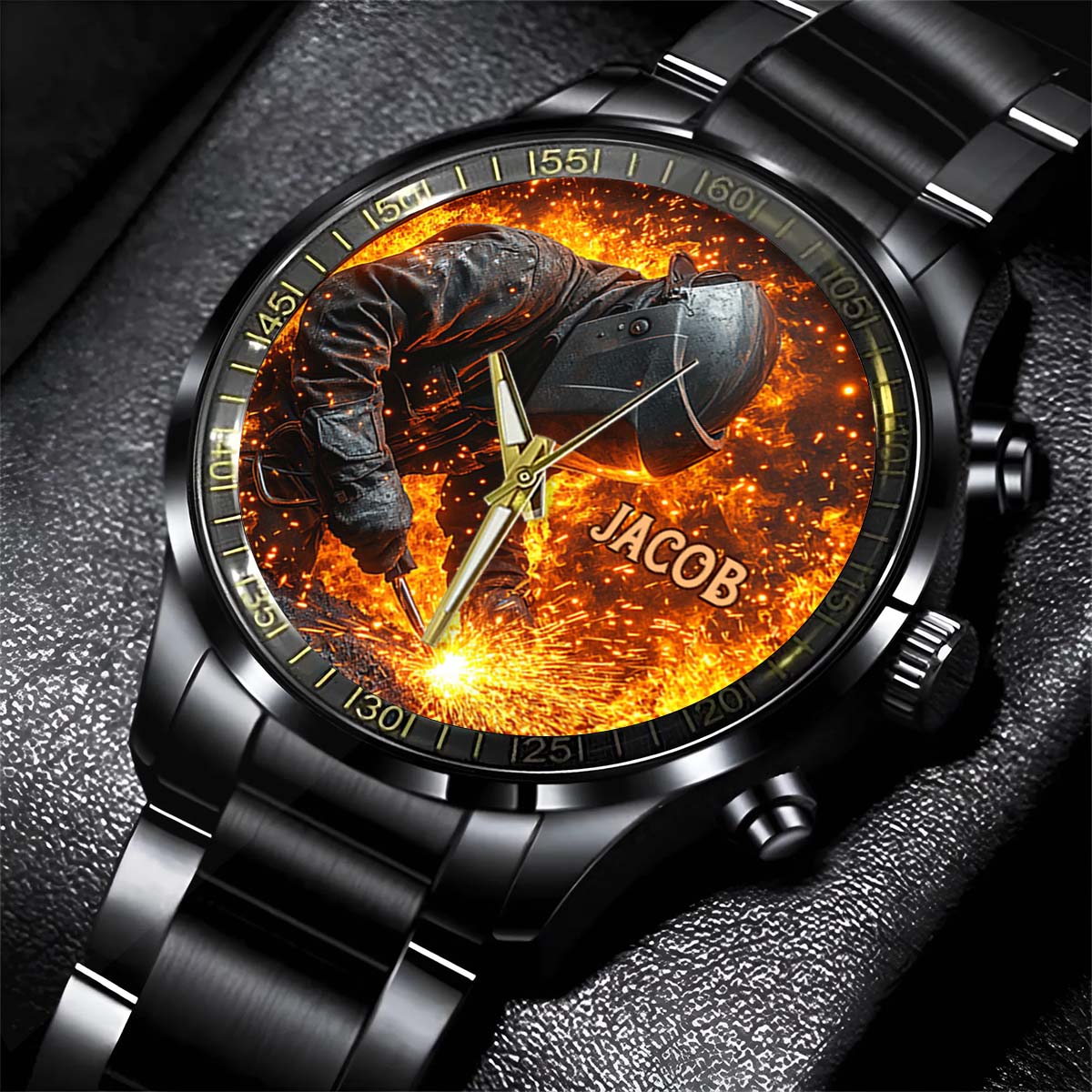 Gift For Welder Man - Personalized Welder Hand Watch
