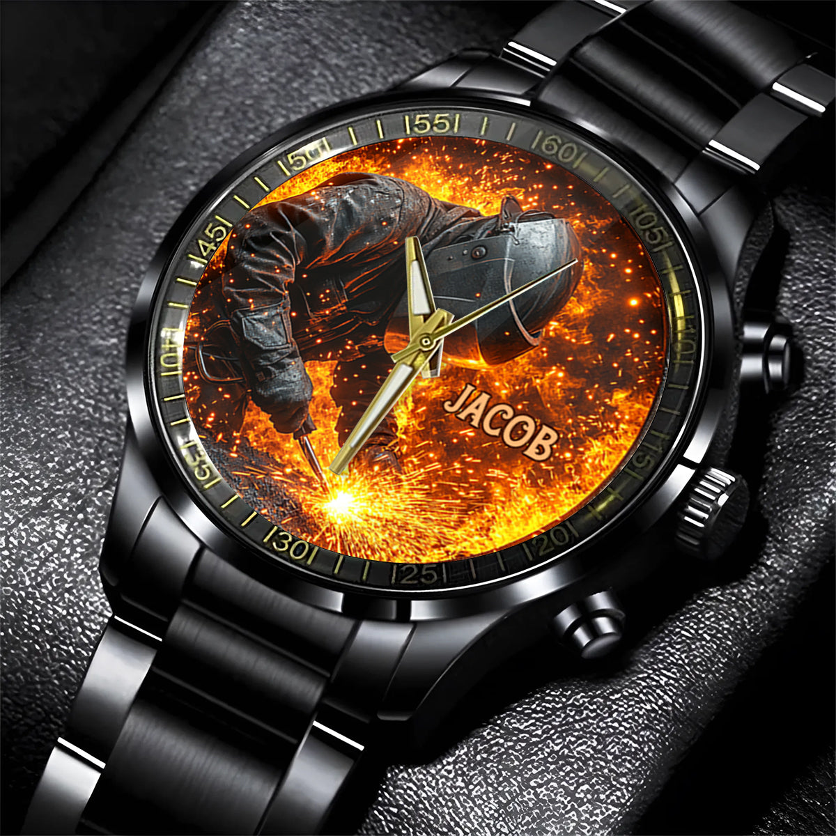 Gift For Welder Man - Personalized Welder Hand Watch