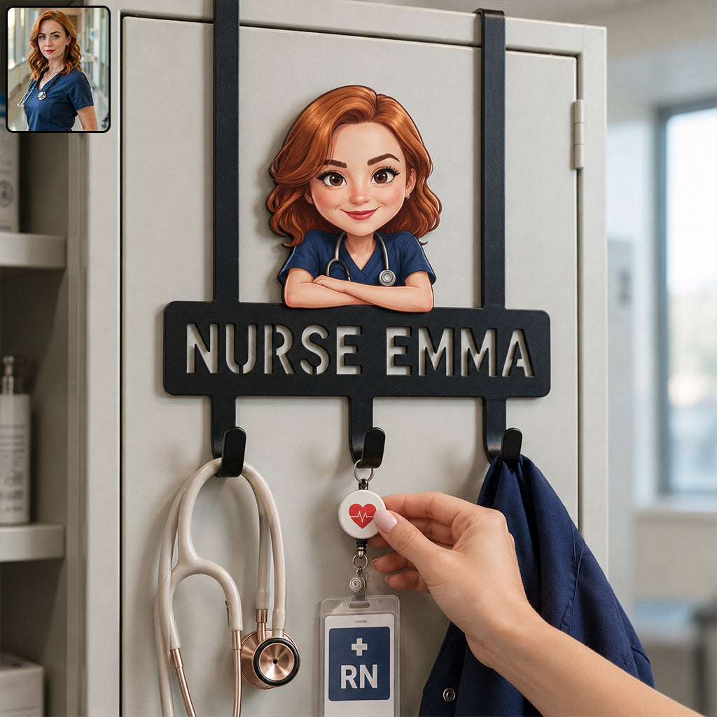 Hang In There - Personalized Nurse Metal Door Hooks