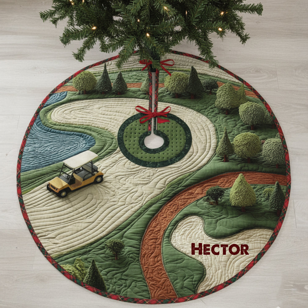 Merry Christmas For Golfer - Personalized Golf Tree Skirt