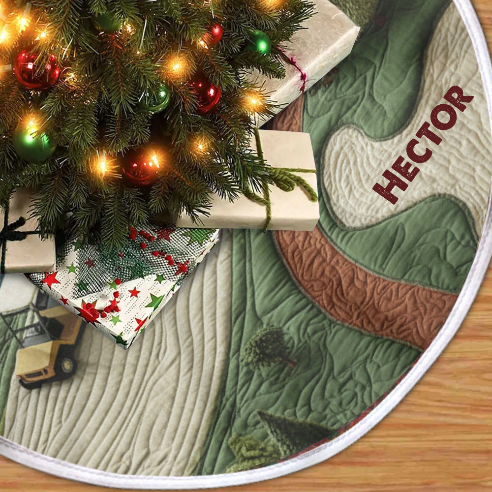 Merry Christmas For Golfer - Personalized Golf Tree Skirt