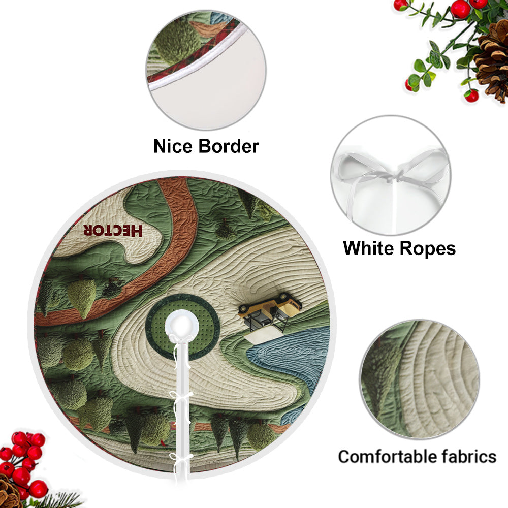 Merry Christmas For Golfer - Personalized Golf Tree Skirt
