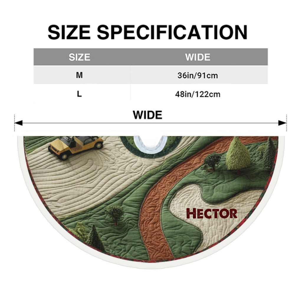 Merry Christmas For Golfer - Personalized Golf Tree Skirt