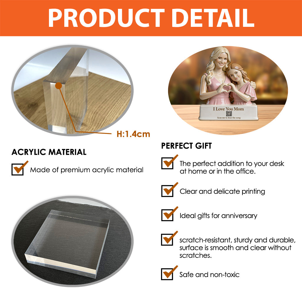 Hear The Song - Personalized Mother Custom Shaped Acrylic Plaque