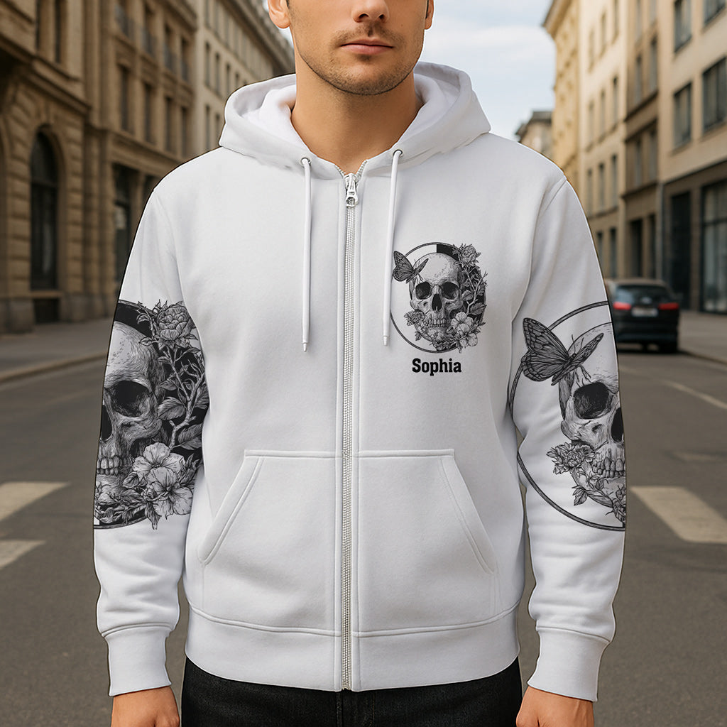 White Skull - Personalized Skull All Over Shirt