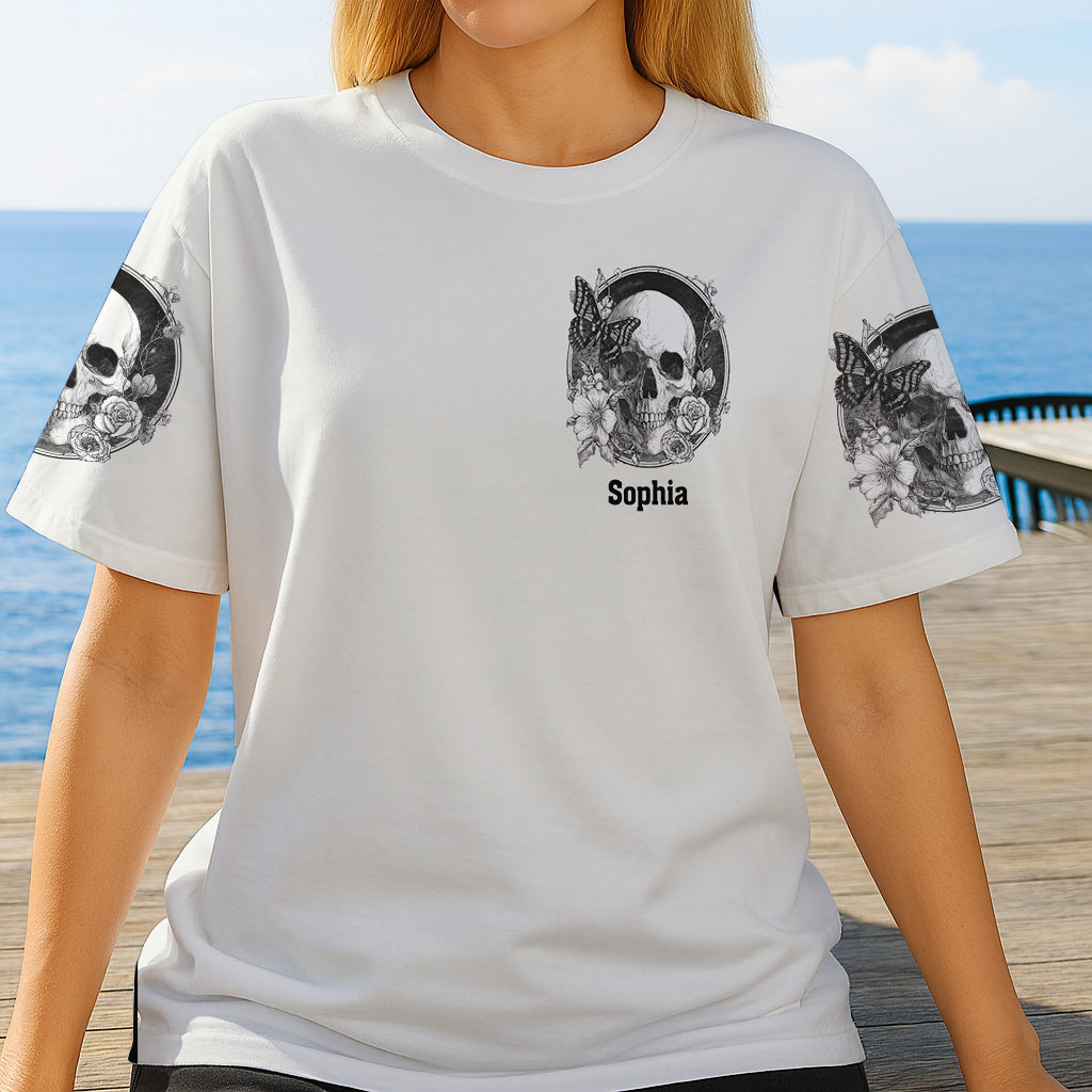 White Skull - Personalized Skull All Over Shirt