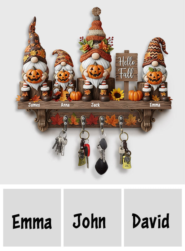 Hallo Herbst – Personalisierter, individuell geformter Schlüsselhalter für die ganze Familie