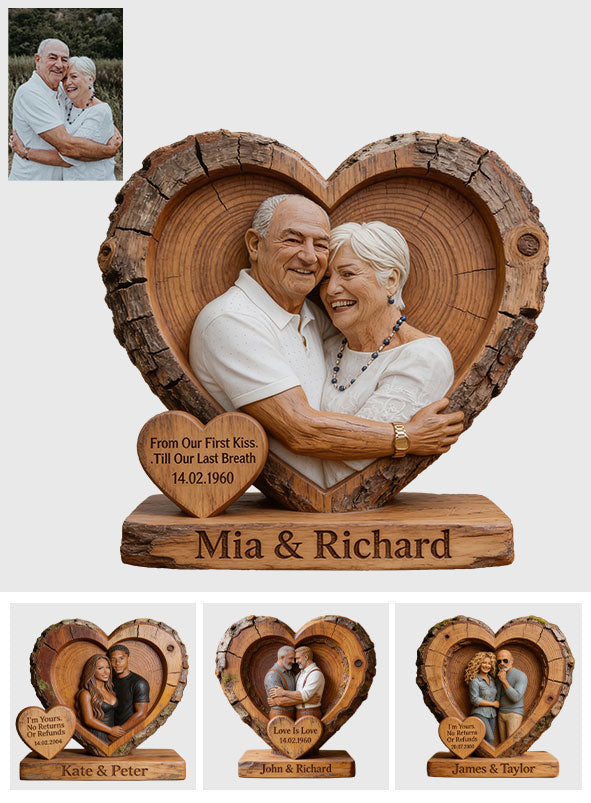 Du & Ich - Personalisierte Holzplakette in individueller Form