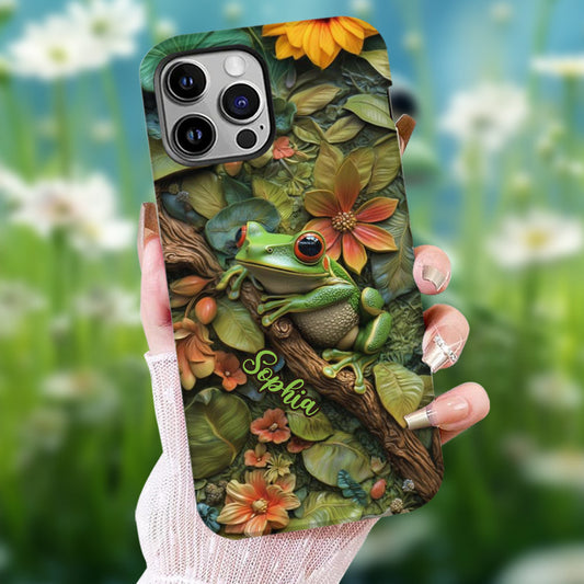 Adorable Grenouille - Coque de téléphone personnalisée avec imprimé grenouille