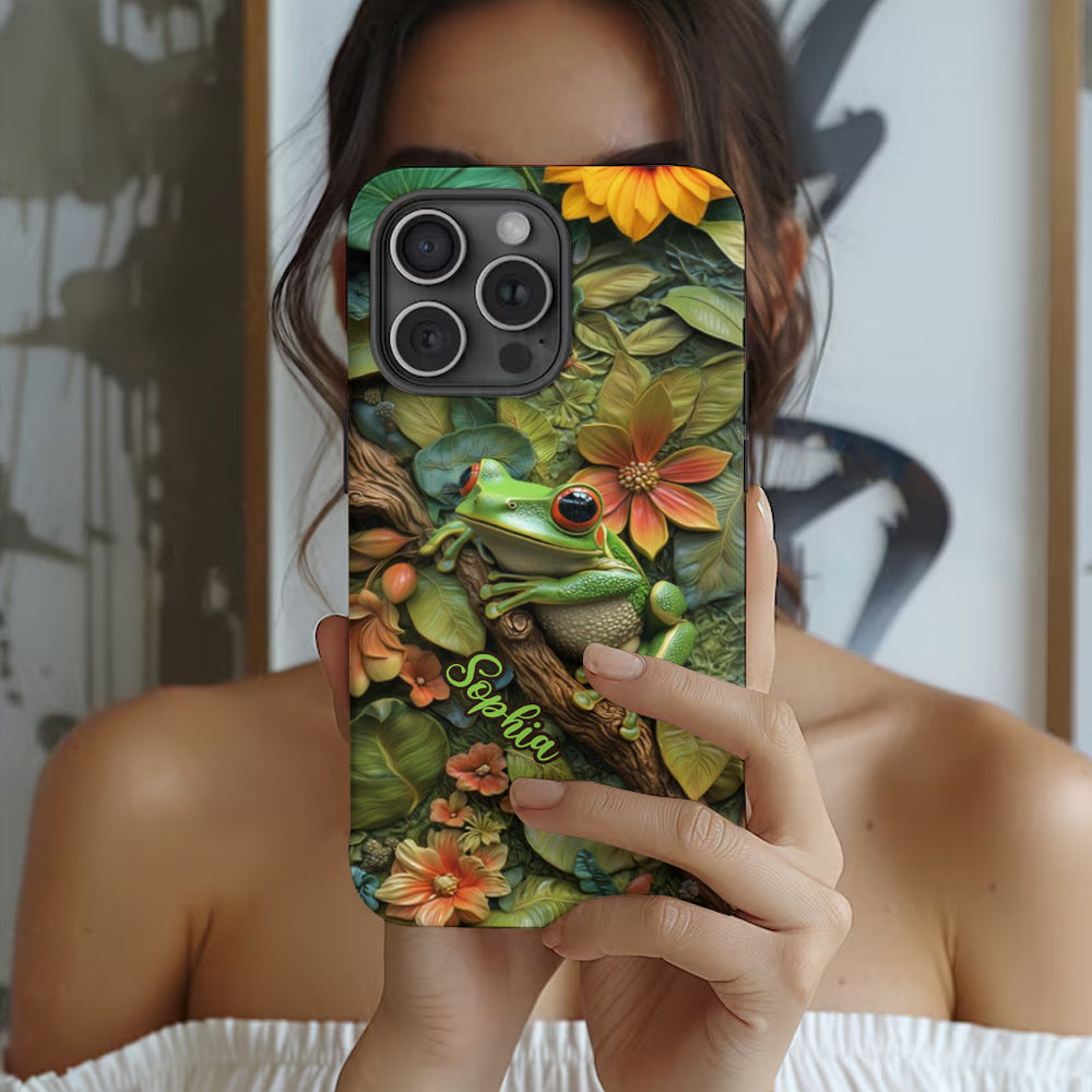 Adorable Frog - Personalized Frog Full Print Phone Case