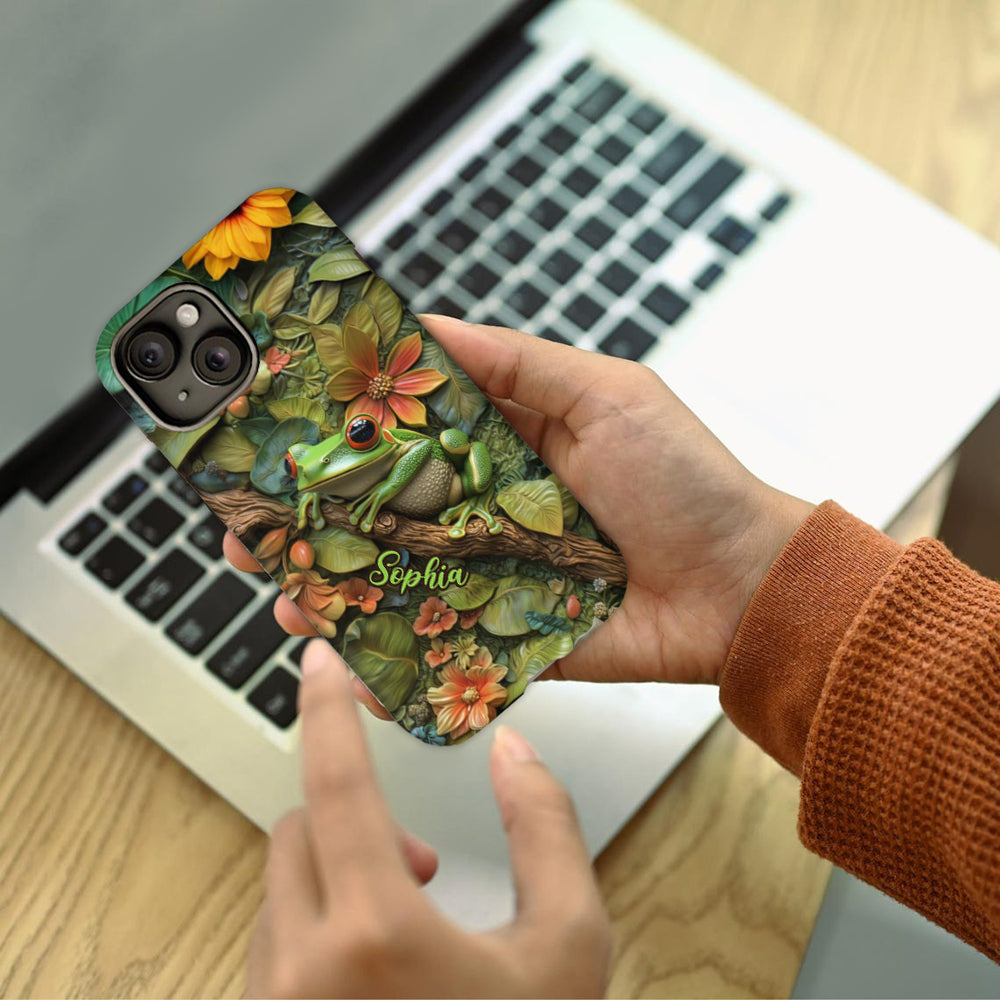 Adorable Frog - Personalized Frog Full Print Phone Case