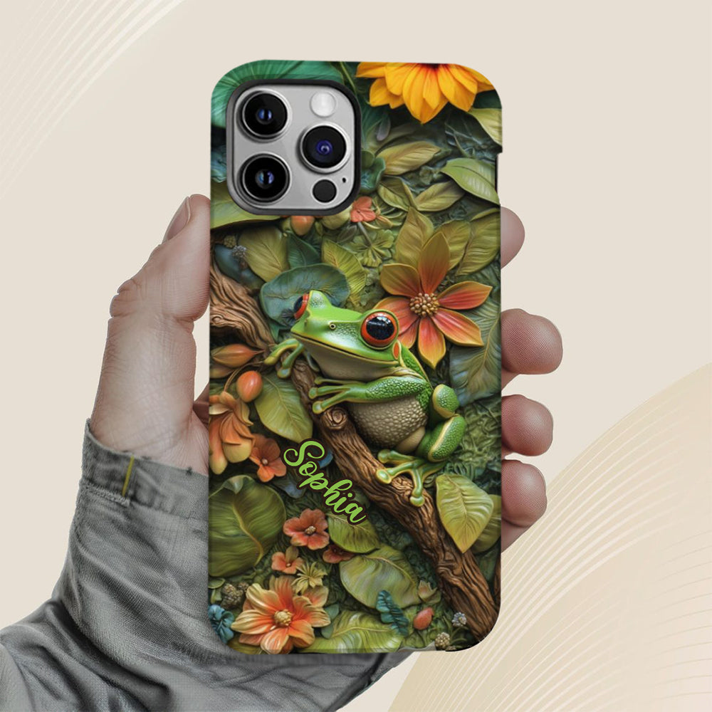 Adorable Frog - Personalized Frog Full Print Phone Case
