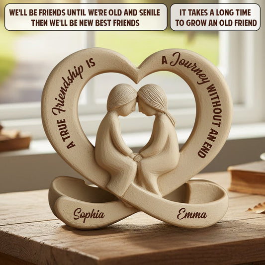 A True Friendship - Personalized Bestie Custom Shaped Acrylic Plaque