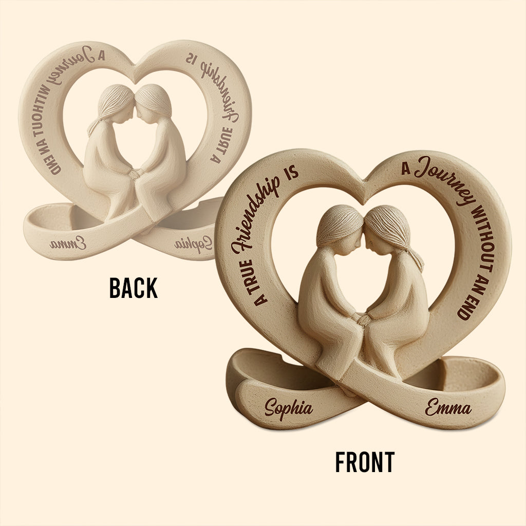 A True Friendship - Personalized Bestie Custom Shaped Acrylic Plaque