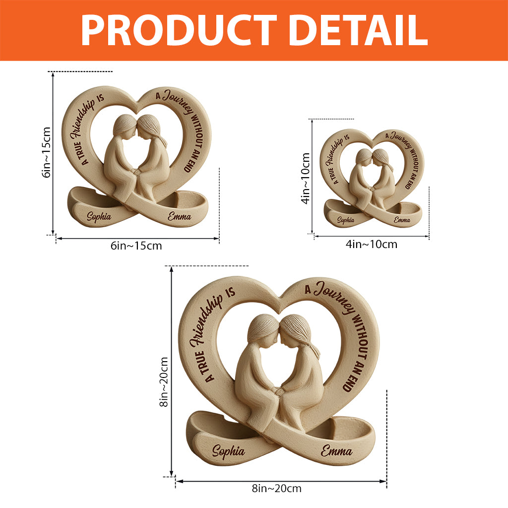 A True Friendship - Personalized Bestie Custom Shaped Acrylic Plaque