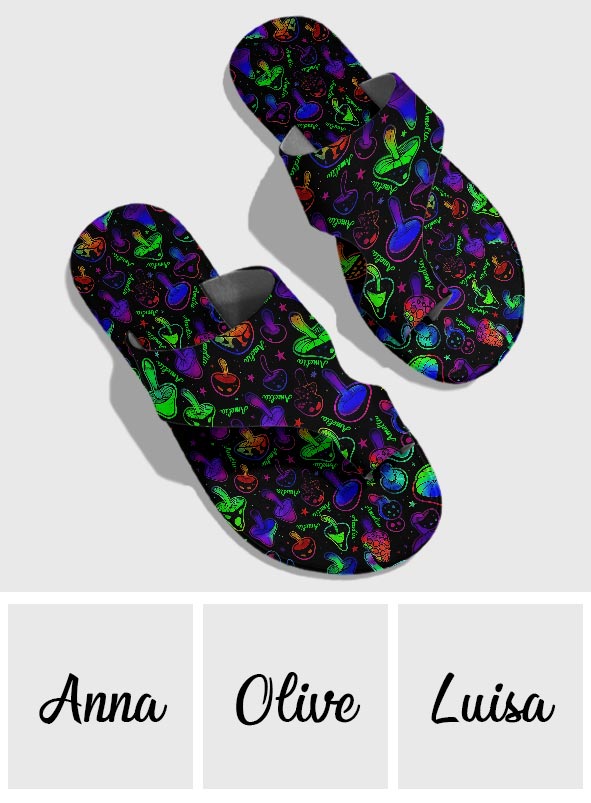 Mushroom - Personalized Hippie Open Toe Sandals