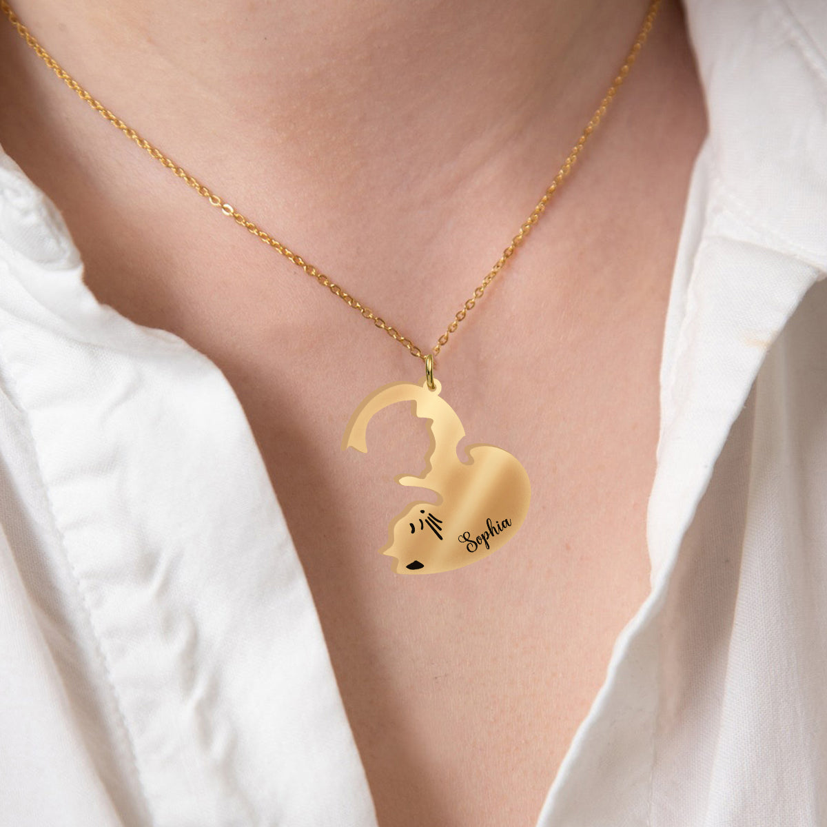 Love Cats - Personalized Cat Matching Pendant Necklace