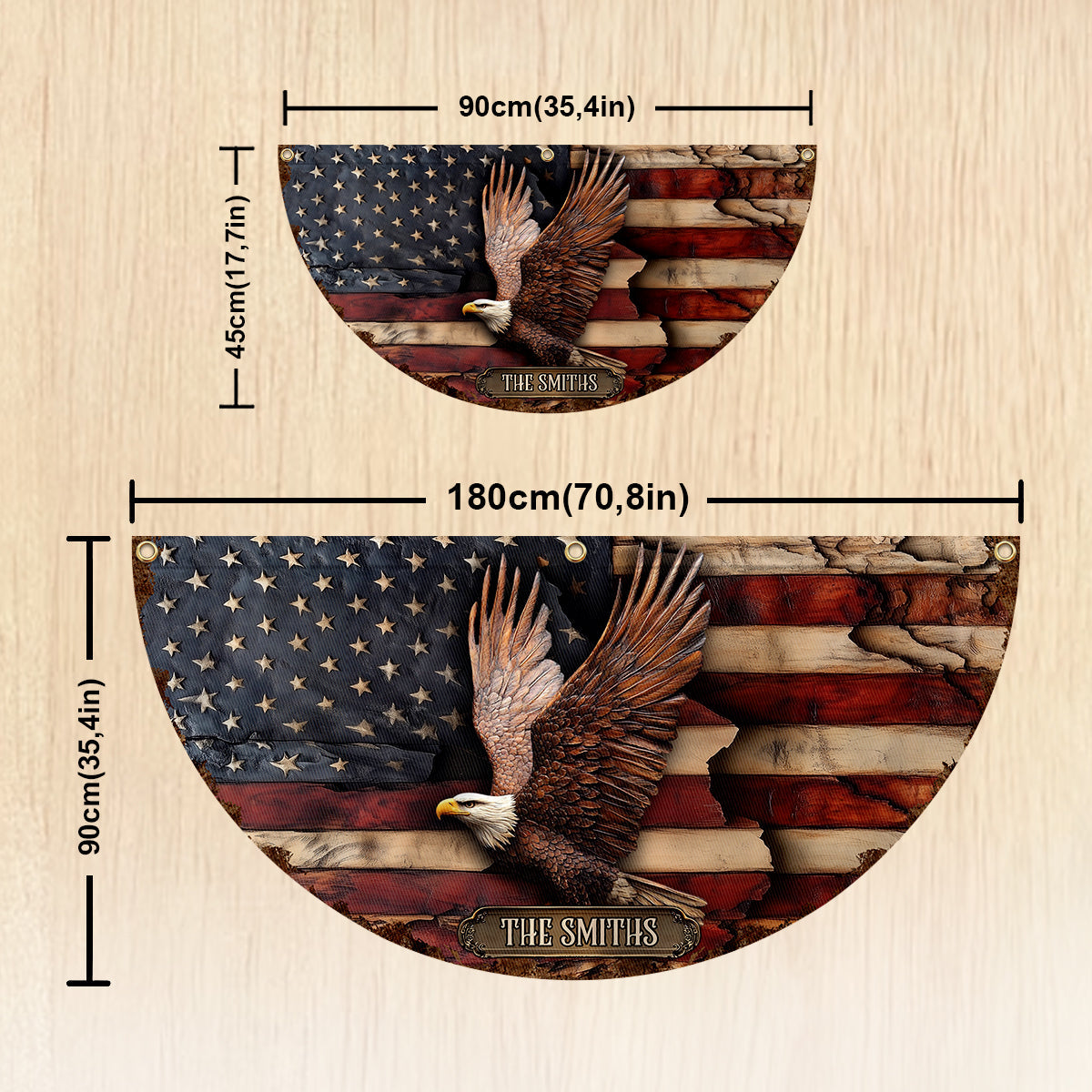 God Bless America - Personalized Independence Day/ 4th of July Pleated Fan Flag