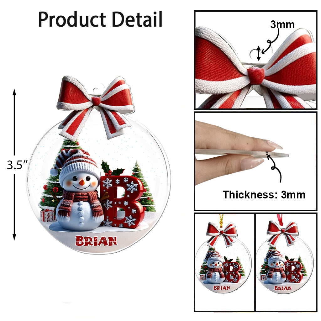 Merry Christmas - Personalized Family Transparent Ornament