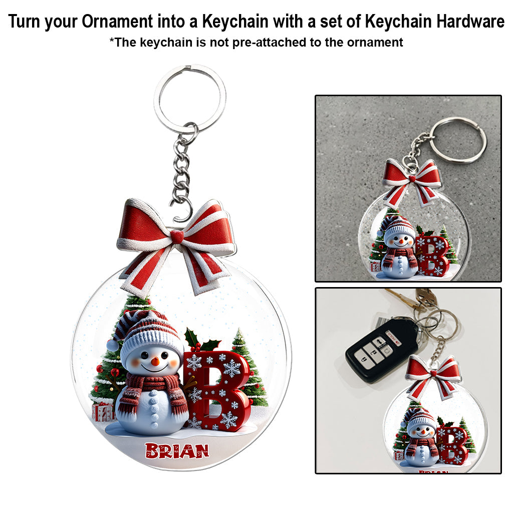 Merry Christmas - Personalized Family Transparent Ornament