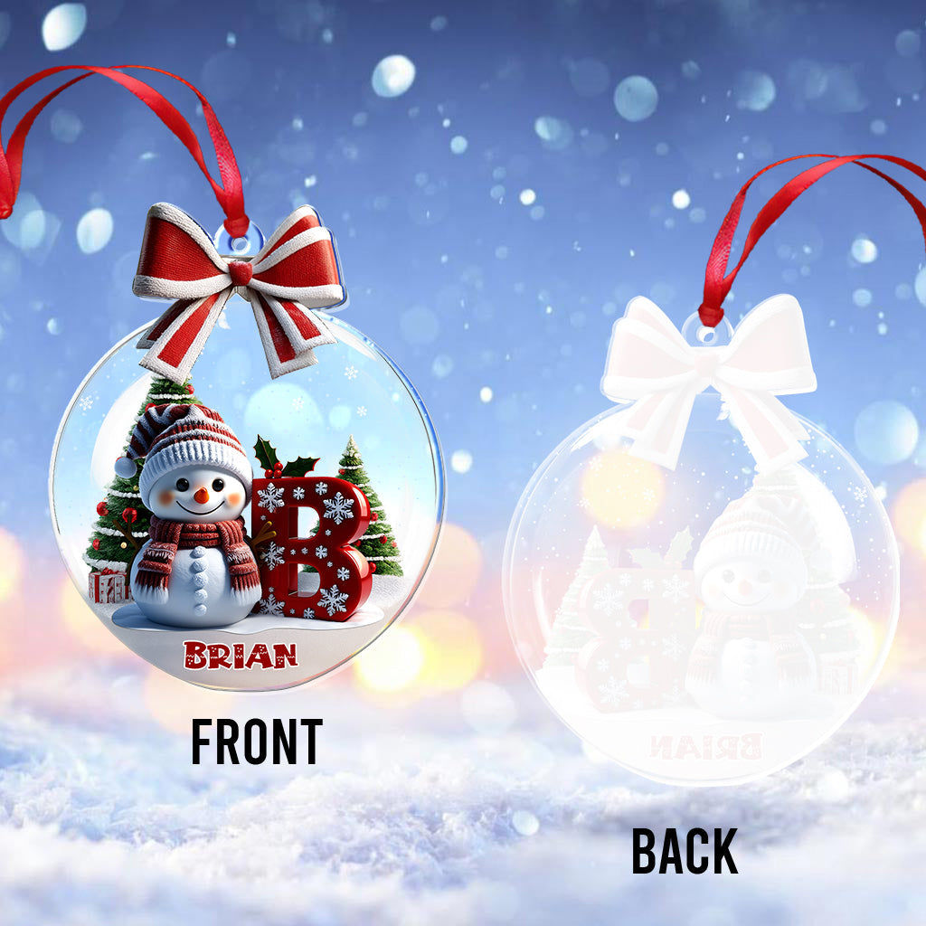 Merry Christmas - Personalized Family Transparent Ornament