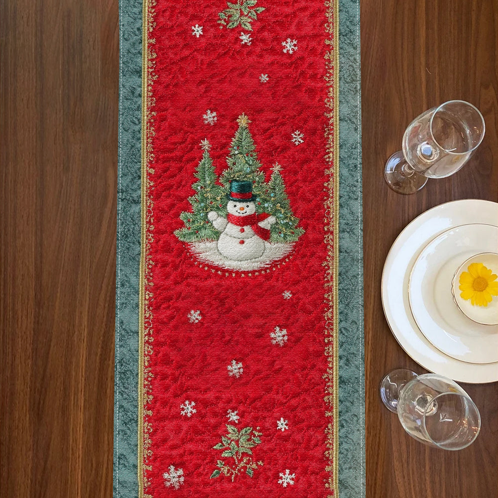 Christmas Themed Holiday Table Decoration - Personalized Family Table Runner