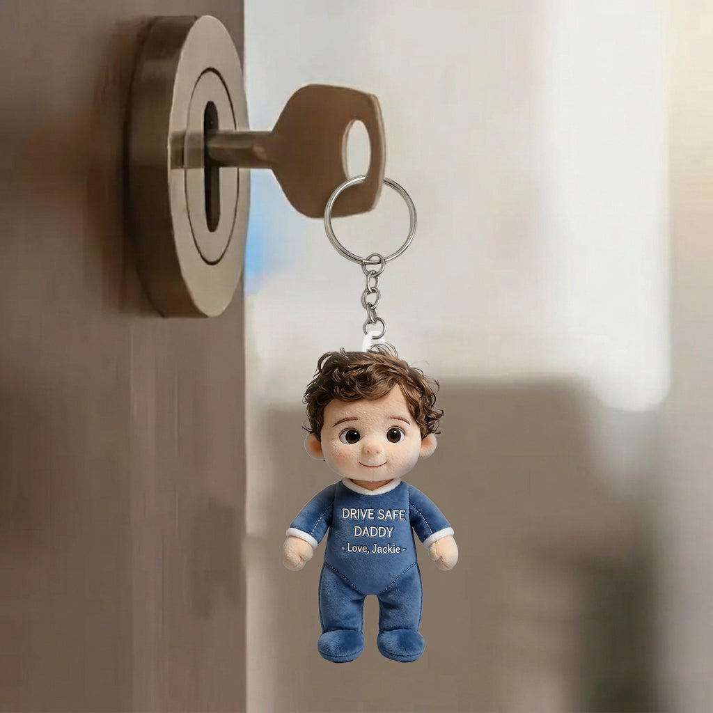 Perfektes Geschenk zum Vatertag - Personalisierter Plüsch-Schlüsselanhänger