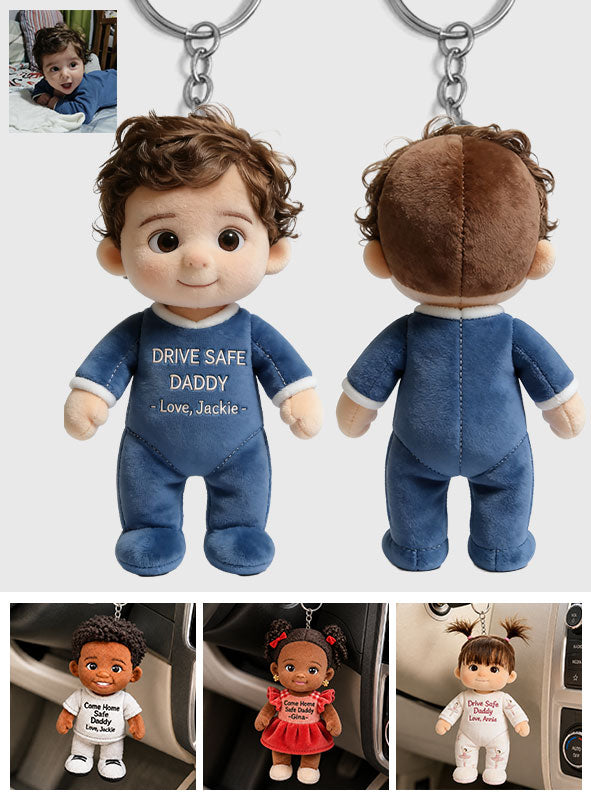 Perfektes Geschenk zum Vatertag - Personalisierter Plüsch-Schlüsselanhänger