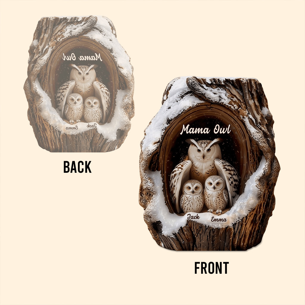 Owl Family - Personalized Owl Custom Shaped Acrylic Plaque