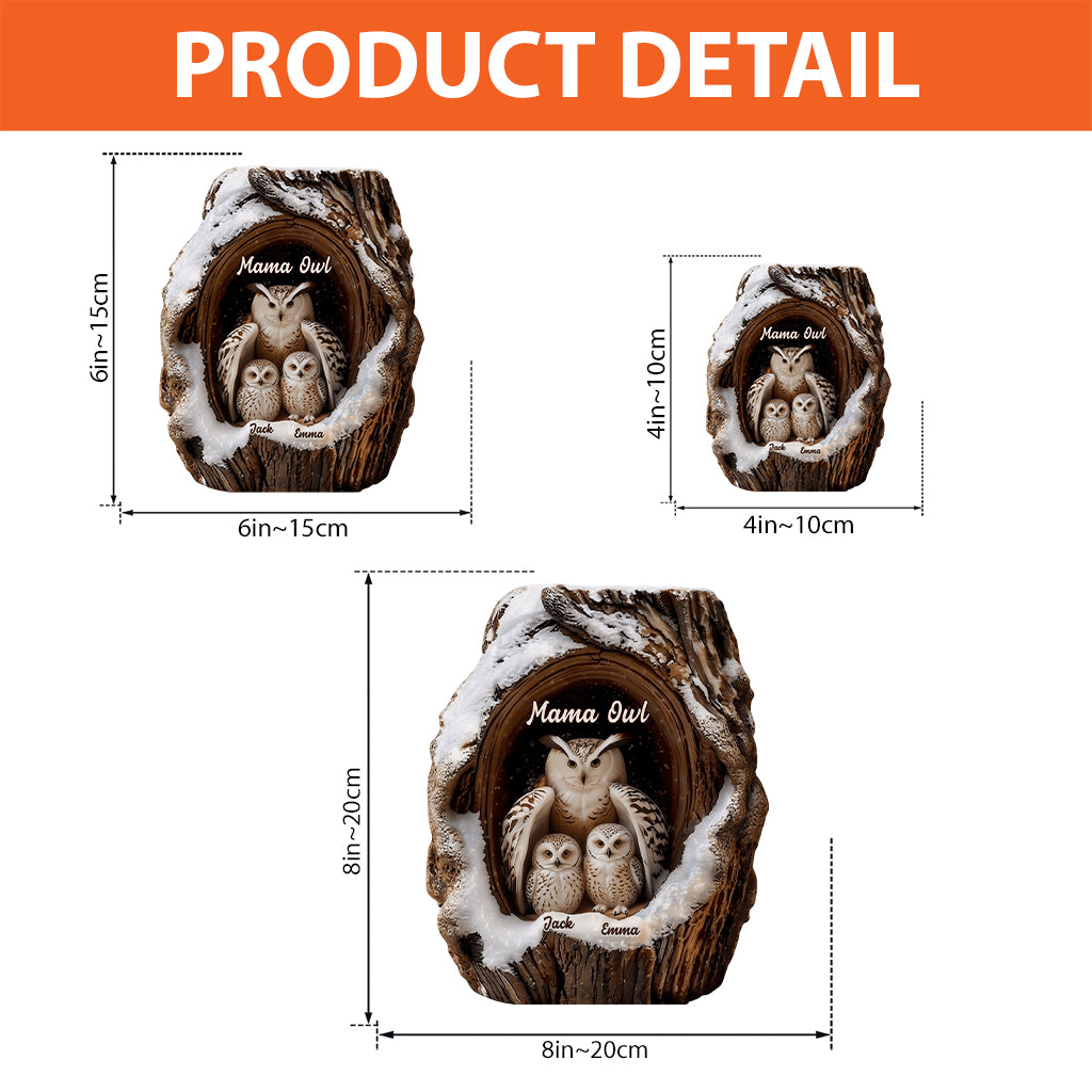 Owl Family - Personalized Owl Custom Shaped Acrylic Plaque