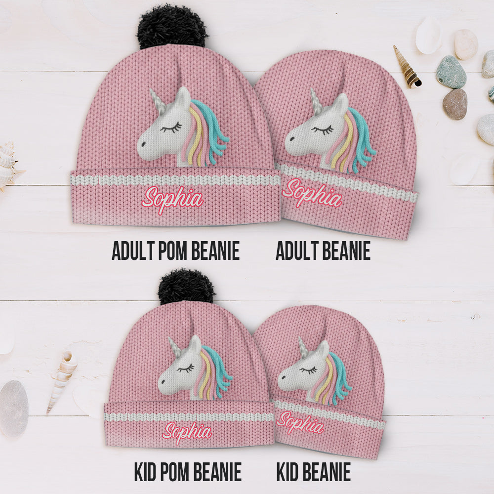 Beautiful Unicorn - Personalized Kid Beanie Hat