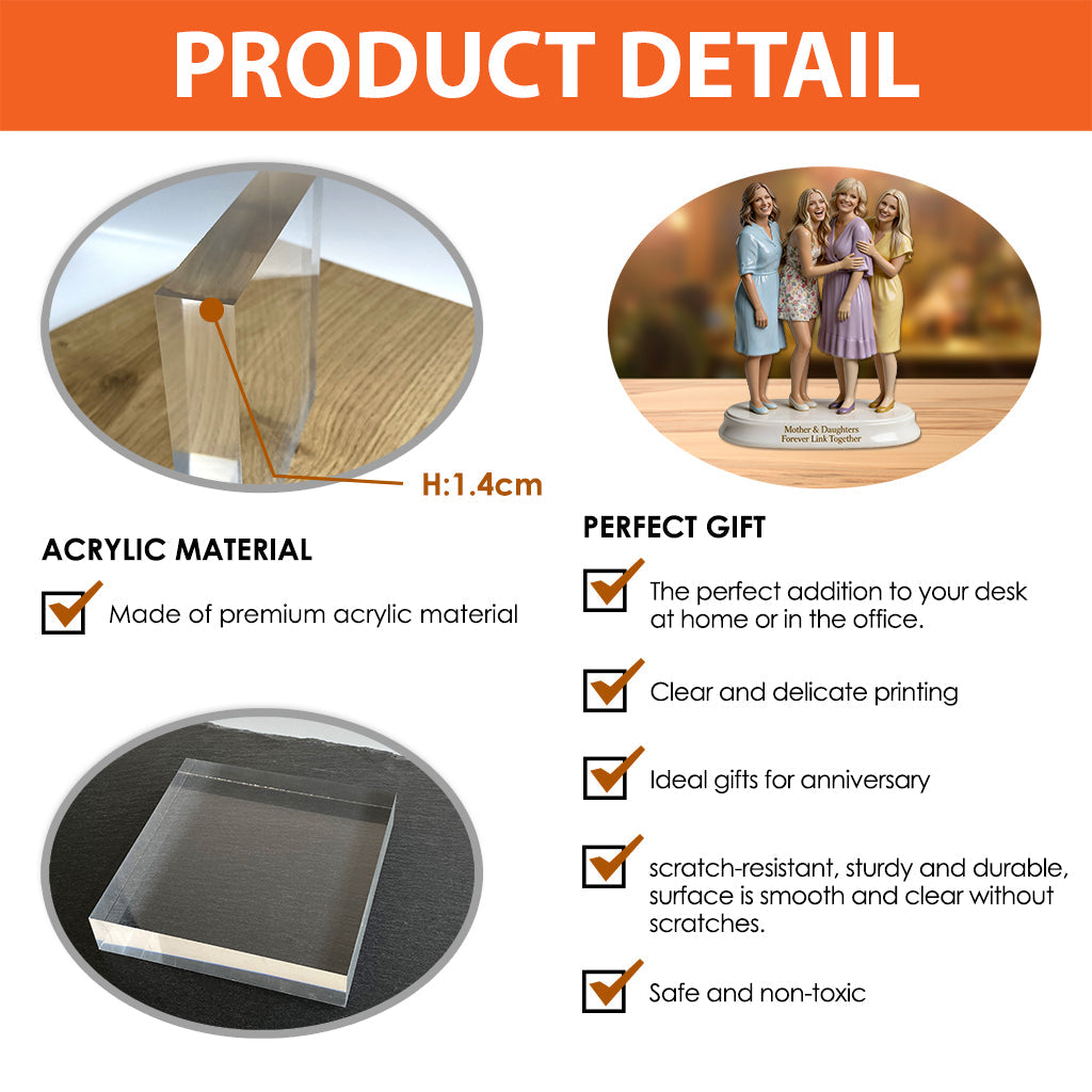 Individuell gestaltete Acrylplakette für die Mutter nach Foto – personalisierte Mutterplakette in individueller Form