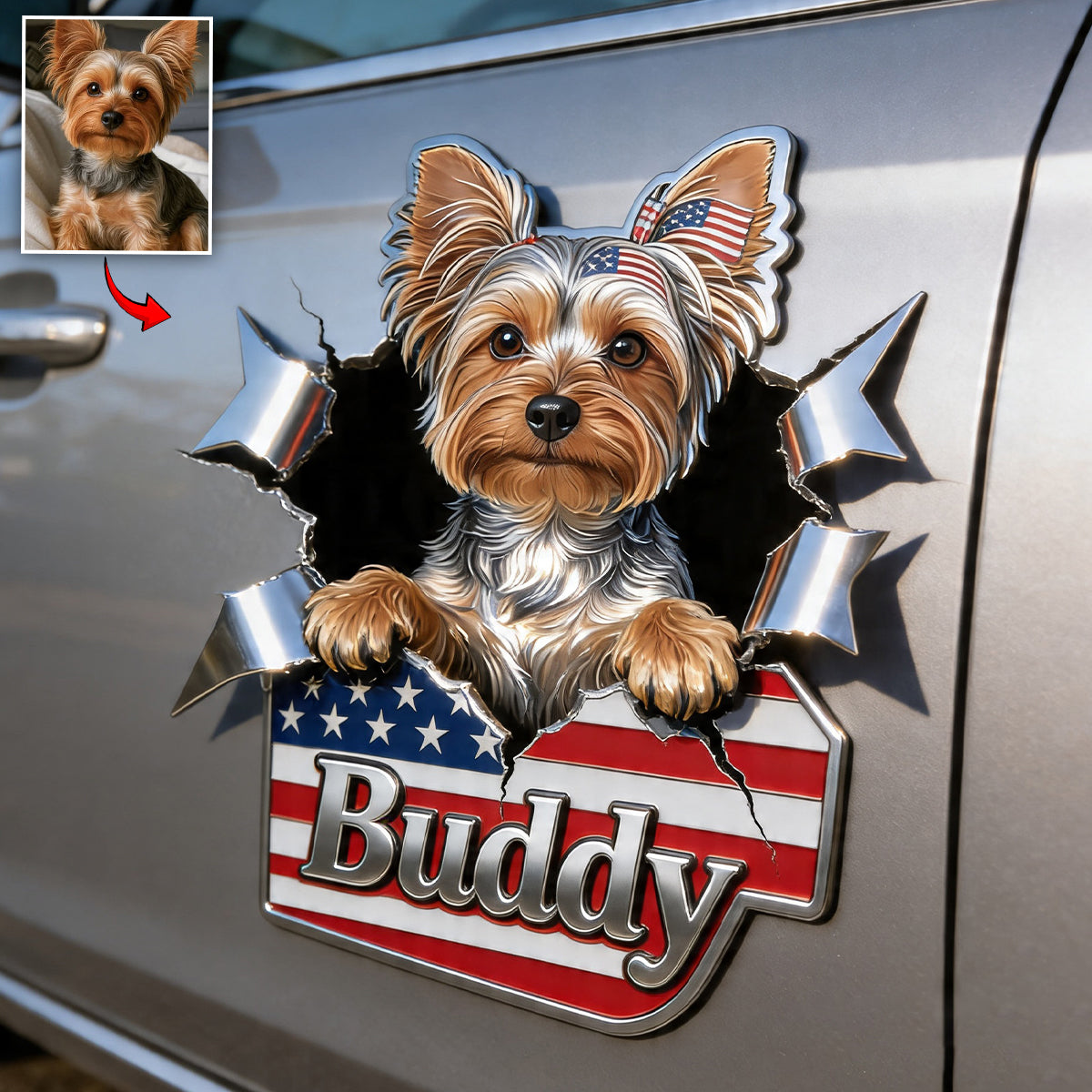 Peeking Pets - Personalisierter Hundedekor Full
