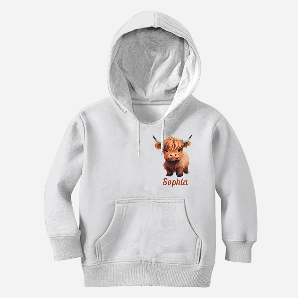 Gott sagt, ich bin es – Personalisiertes T-Shirt mit Hochlandrind-Motiv