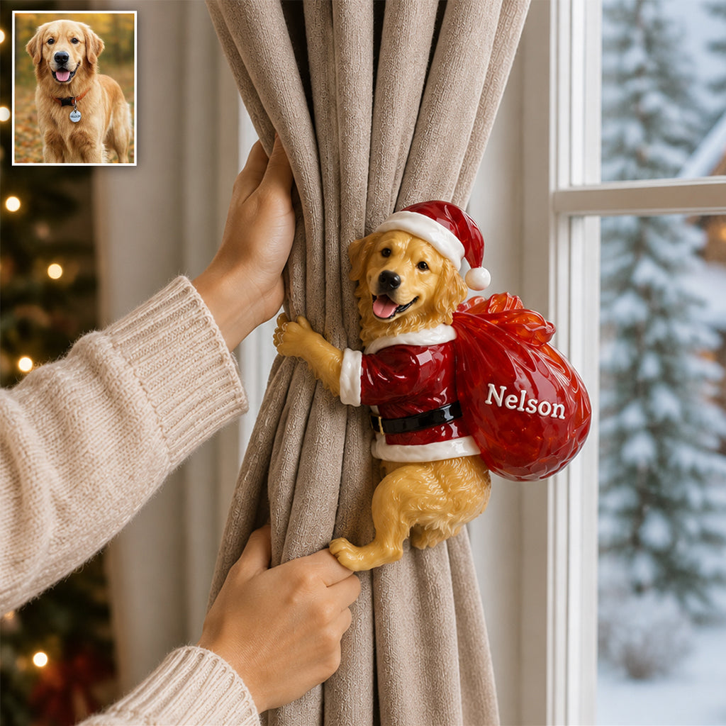 Merry Dogmas - Personalized Dog Curtain Tieback
