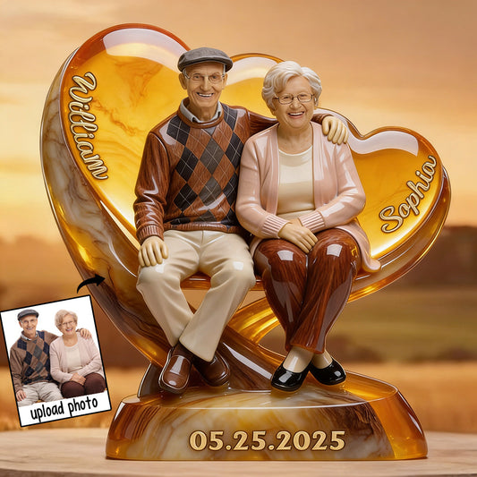 Romantic Love Upload Photo & Preview Instantly - Personalized Couple Custom Shaped Acrylic Plaque