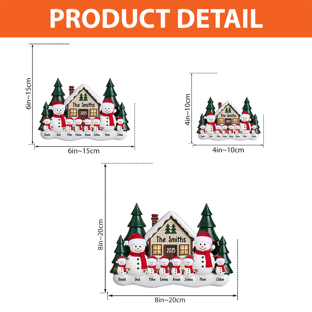 Gingerbread Family Christmas Decor - Personalized Family Custom Shaped Acrylic Plaque