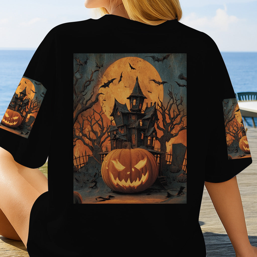 Halloween Castle - Personalized Halloween All Over Shirt