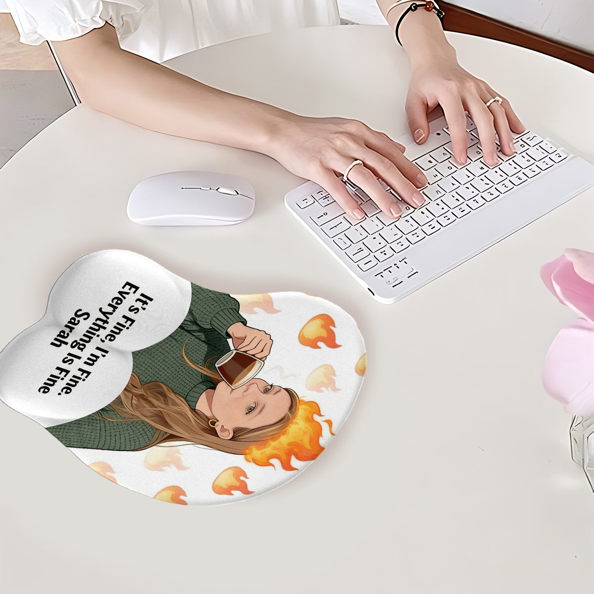 Ich bin in Ordnung - Personalisierte 3D-Mausunterlage für Kollegen