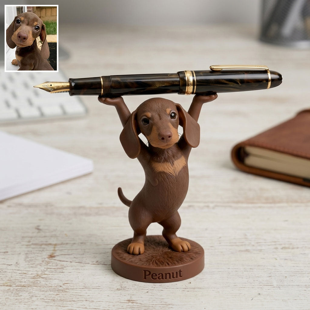 Niedlicher Stift/ Bluetooth Kopfhörer Halter Schreibtisch Zubehör für Tierbesitzer - Personalisierte Hund Premium 3D Figur