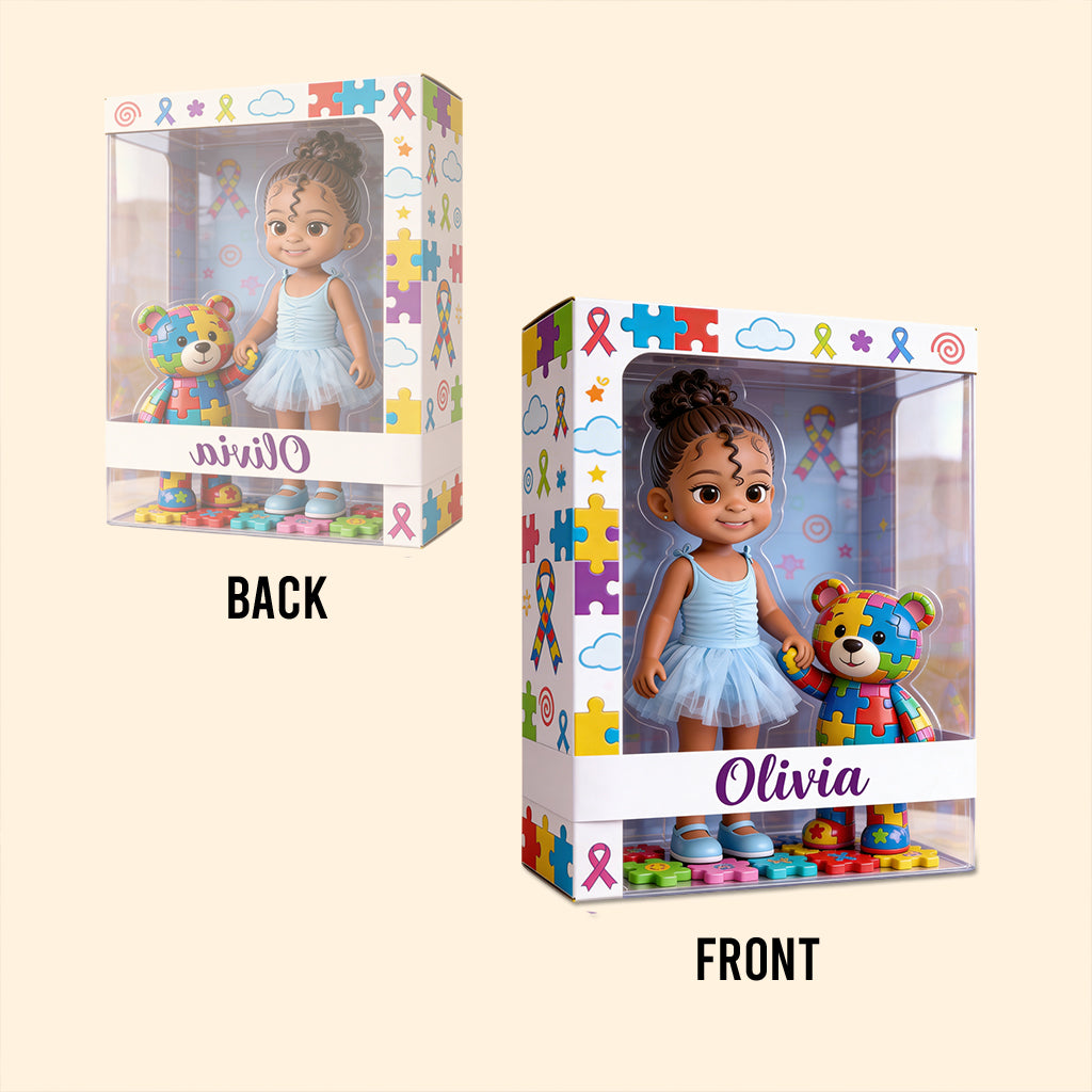 Autism Awareness Doll Toy Box - Personalized Autism Awareness Custom Shaped Acrylic Plaque