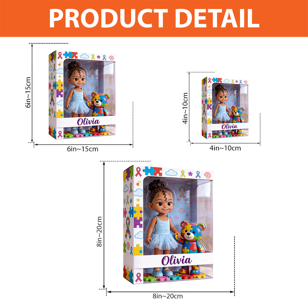 Autism Awareness Doll Toy Box - Personalized Autism Awareness Custom Shaped Acrylic Plaque
