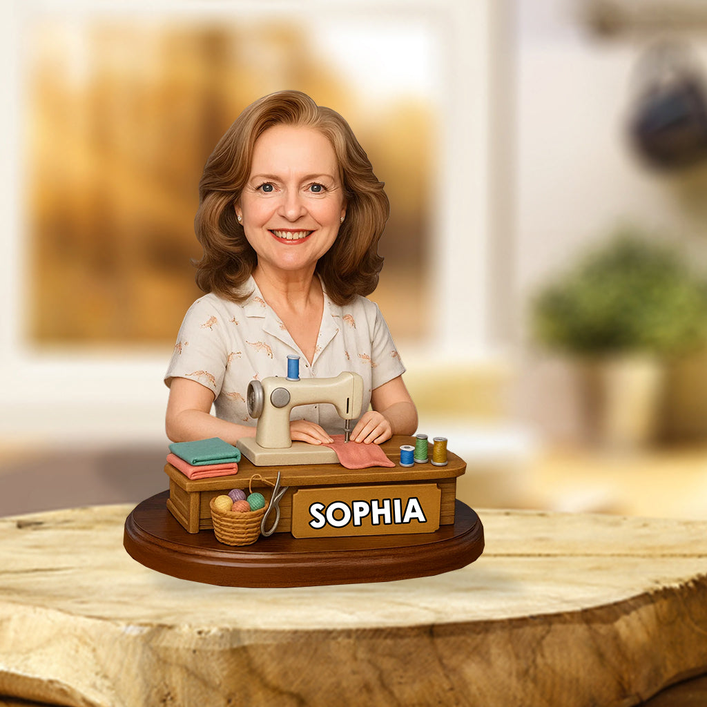 Just A Woman Who Loves Sewing - Personalized Sewing Custom Shaped Acrylic Plaque