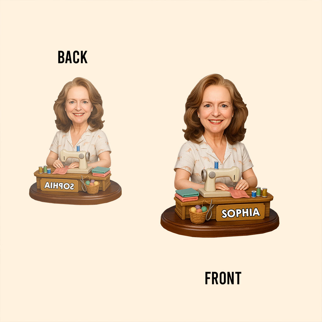 Just A Woman Who Loves Sewing - Personalized Sewing Custom Shaped Acrylic Plaque