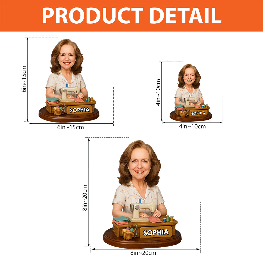 Just A Woman Who Loves Sewing - Personalized Sewing Custom Shaped Acrylic Plaque