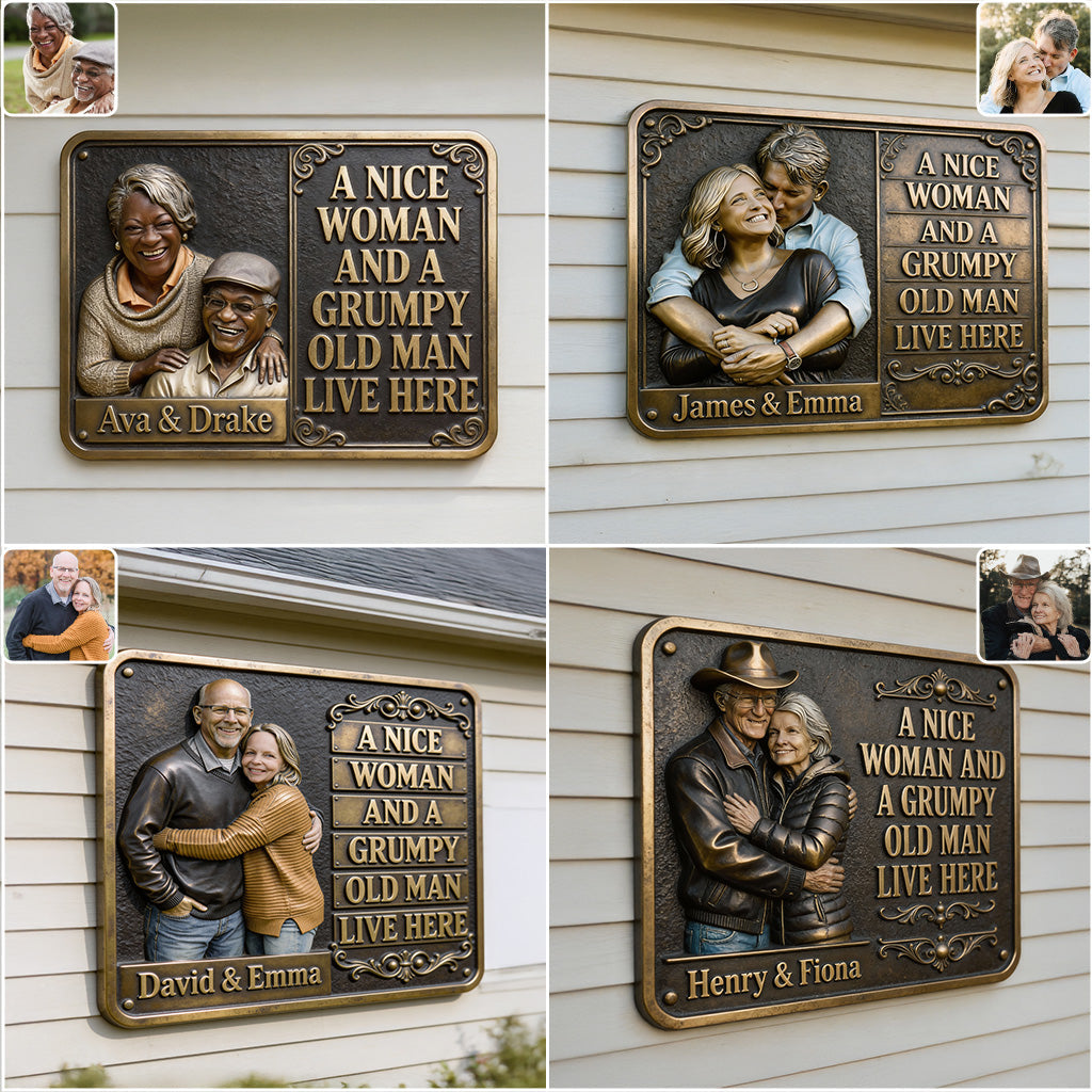 Custom From Any Photo - Personalized Couple Cut Metal Sign