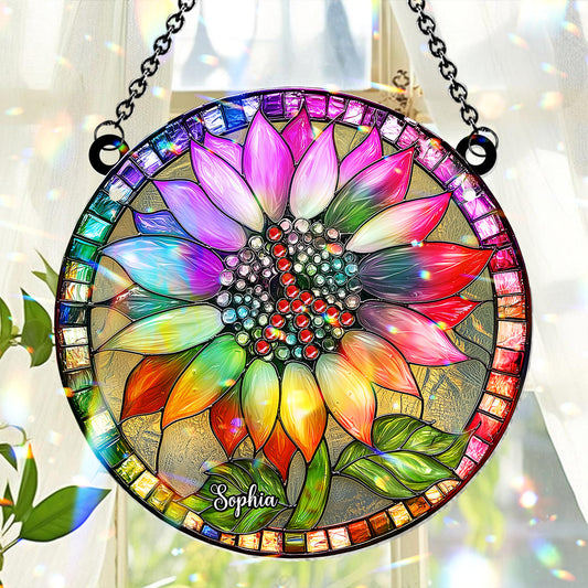 Hippie Soul - Personalized Hippie Window Hanging Suncatcher Ornament