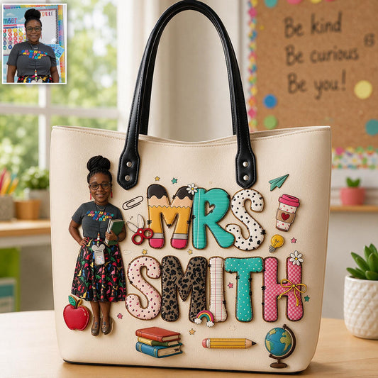 Love Being A Teacher - Personalized Teacher Leather Bag