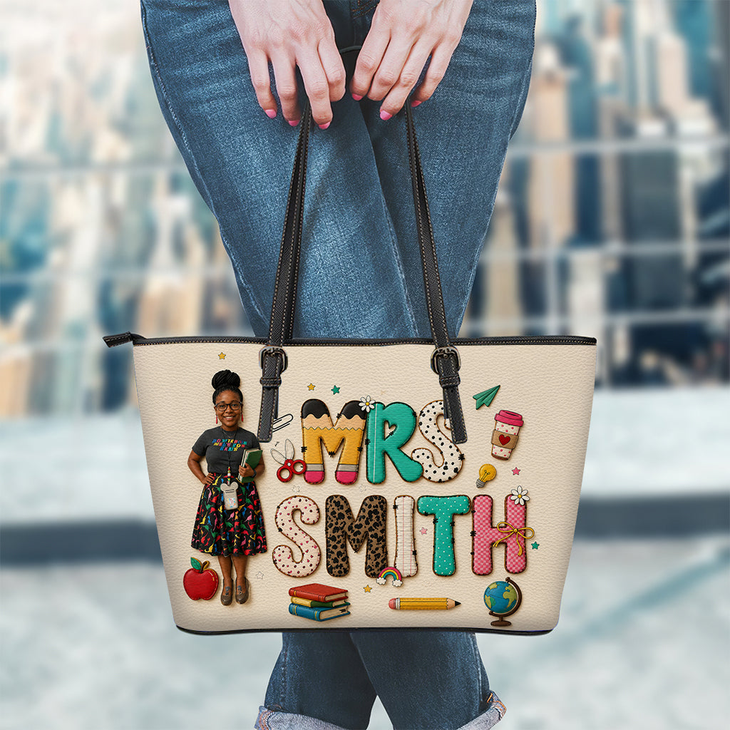 Love Being A Teacher - Personalized Teacher Leather Bag